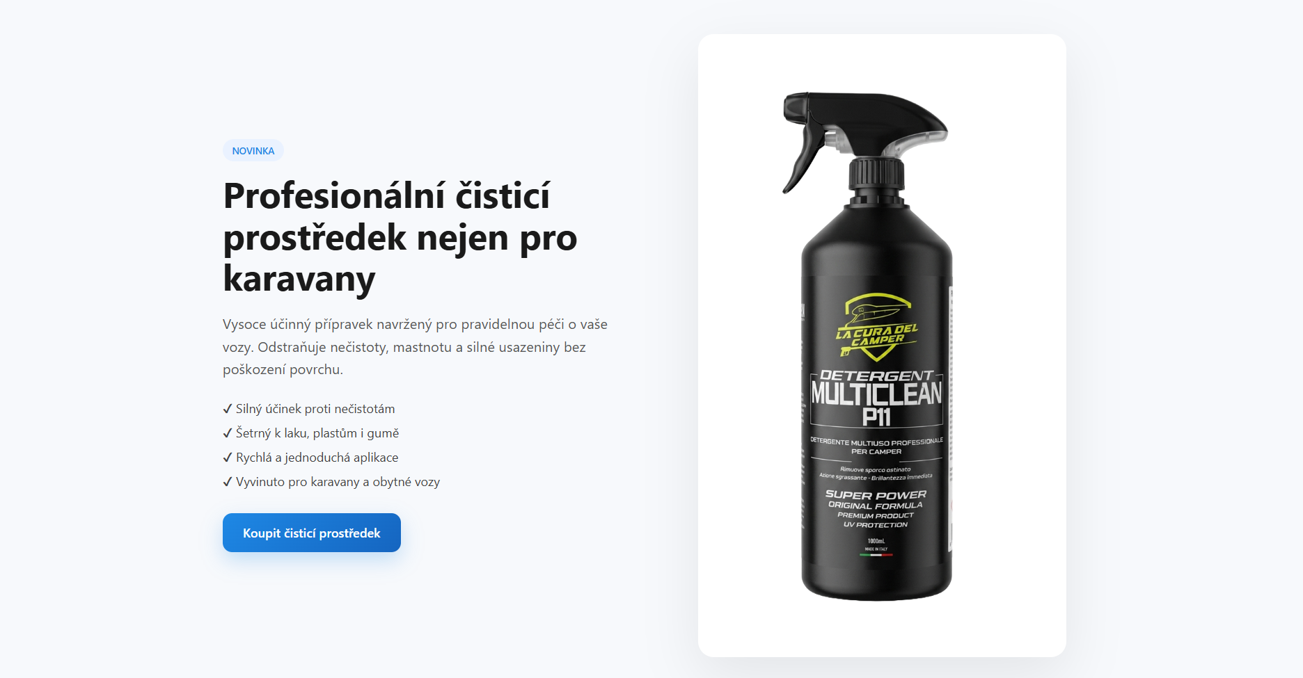 Multiclean p11 čisticí prostředek na karavany, obytná vozidla a auta