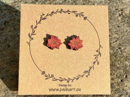 Náušnice Poinsettia