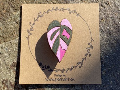 Brož Philodendron Pink Princess