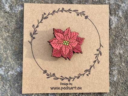 Brož Poinsettia