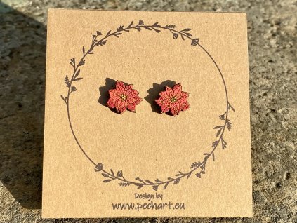 Náušnice Poinsettia