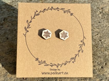 Náušnice Vločky - bílé