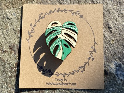 Brož Monstera deliciosa Thai Constellation