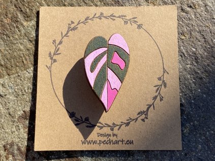 Brož Philodendron Pink Princess