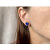 Náušnice Srdíčka tmavě modrá