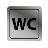 Piktogram - WC - (80 x 80 mm) (Barva desky ZLATÁ DESKA / ČERNÉ GRAVÍROVÁNÍ)