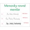 menovky klasicke