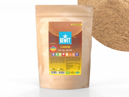 BEWIT Karobový prášek BIO RAW - 1 kg