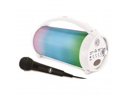 Přenosný reproduktor iParty Boombox s mikrofonem a světelnými efekty