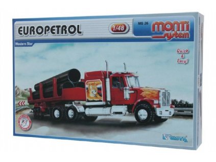 Stavebnice Monti System MS 26 Europetrol Western star 1:48 v krabici 32x20,5x7,5cm