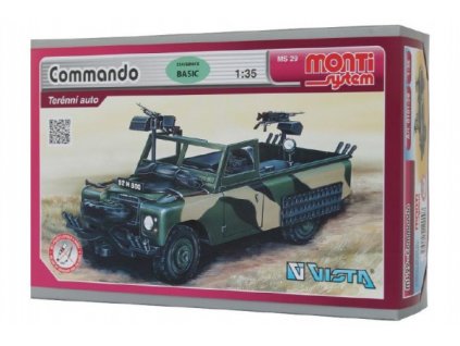 Stavebnice Monti System MS 29 Commando Land Rover 1:35 v krabici 22x15x6cm