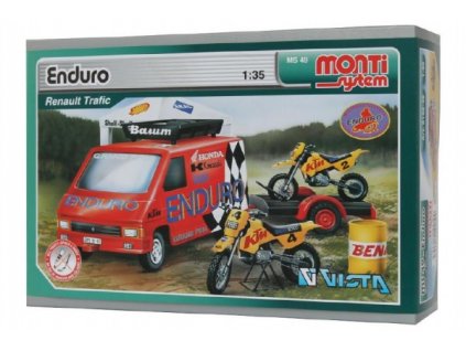 Stavebnice Monti System MS 49 Enduro Renault Trafic 1:35 v krabici 22x15x6cm