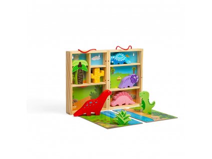 Bigjigs Toys Krabička na hraní dinosauři