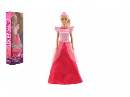 Panenka princezna Anlily plast 28cm červená v krabici 10x32x5cm