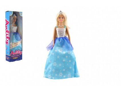 Panenka princezna Anlily plast 28cm modrá v krabici 10x32x5cm
