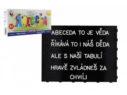 Abeceda Skládačka s písmenky a čísly +podložky plast v krabici 31x13x4cm