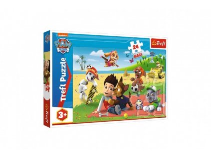 Puzzle Maxi Zábava na dece Paw Patrol/Tlapková patrola 24ks 60x40cm v krabici 40x27x4,5cm