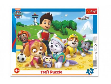 Puzzle deskové Paw Patrol/Tlapková patrola na stopě 37x29cm 25 dílků ve fólii