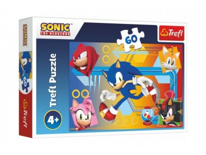 Puzzle Sonic v akci/Sonic The Hedgehog 33x22cm 60 dílků v krabici 21x14x4cm