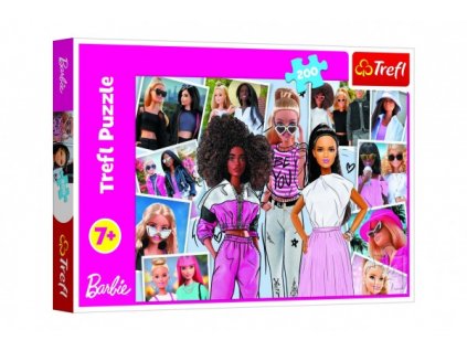 Puzzle Ve světě Barbie 200 dílků 48x34cm v krabici 33x23x4cm