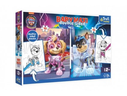 Puzzle MAXI oboustranné 2x10 dílků Hrdinští psi Tlapková patrola/Paw patrol v krab. 40x27x6cm 24m+