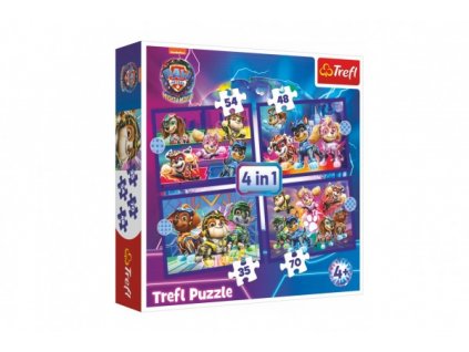 Puzzle 4v1 The Mighty Movie 2023 Paw Patrol/Tlapková Patrola v krabici 28x28x6cm