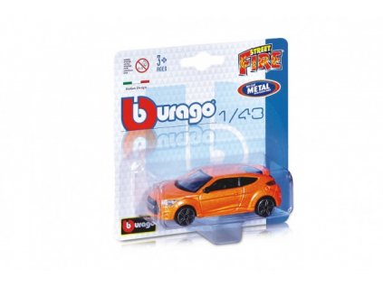 Auto Bburago Street Fire kov/plast 10cm 1:43 mix druhů na kartě