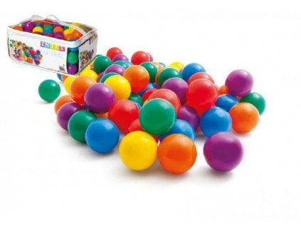 Míček/Míčky do hracích koutů 6,5cm barevný 100ks v plastové tašce 2+