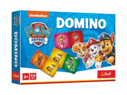 Domino papírové Tlapková patrola/Paw Patrol 21 kartiček společenská hra v krabici 21x14x4cm