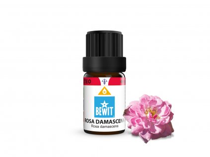 BEWIT Růže damašská, 100% čistý esenciální olej - Vzorek (12 kapek)