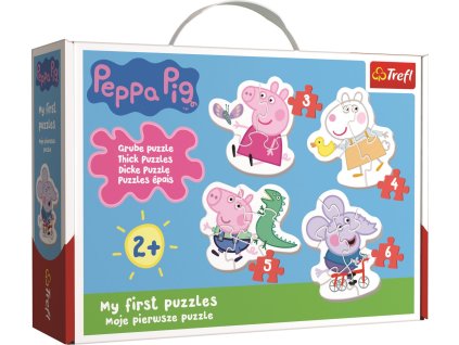 TREFL Baby puzzle Prasátko Peppa 4v1 (3,4,5,6 dílků)