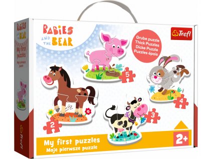 TREFL Baby puzzle Na farmě 4v1 (2,3,4,5 dílků)