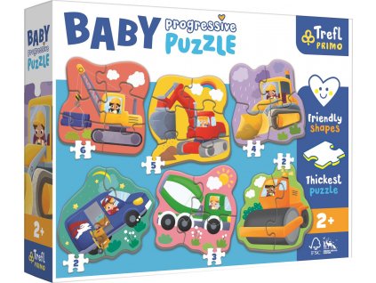 TREFL Baby puzzle Na staveništi 6v1 (2-6 dílků)