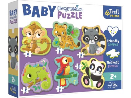 TREFL Baby puzzle V pralese 6v1 (2-6 dílků)