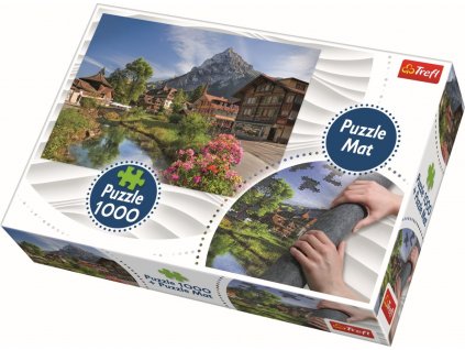 TREFL Puzzle Letní Alpy 1000 dílků + Podložka pod puzzle