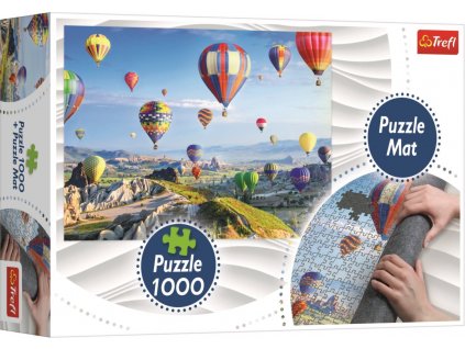 TREFL Puzzle Balóny nad Kappadokií 1000 dílků + Podložka pod puzzle