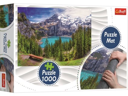 TREFL Puzzle Horská vyhlídka 1000 dílků + Podložka pod puzzle