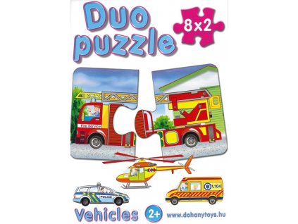 DOHÁNY Duo puzzle Dopravní prostředky 8x2 dílky