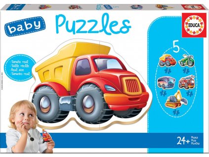 EDUCA Baby puzzle Vozidla 5v1 (3-5 dílků)