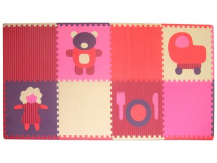 BABY GREAT Pěnové puzzle Holčičí hračky SX (60x60) s okraji