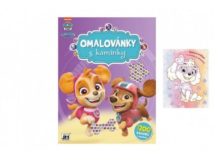 Omalovánky s kamínky Tlapková patrola/Paw patrol A4 21x28cm