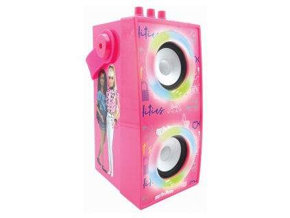 Přenosný reproduktor Barbie s mikrofonem a světelnými efekty