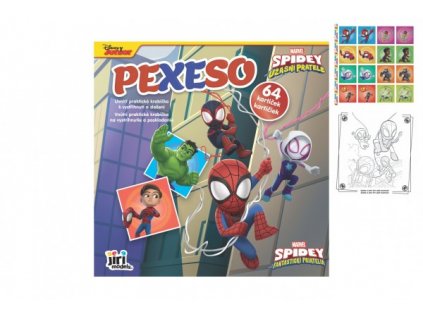 Pexeso v sešitu 64ks Spidey 21,5x21,5cm