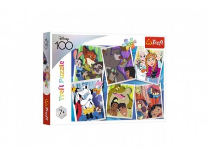 Puzzle Disney hrdinové 48x34cm 200 dílků v krabici 33x23x4cm