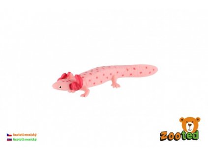 Axolotl mexický zooted plast 8cm v sáčku