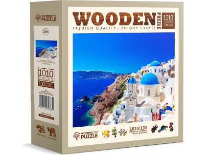 WOODEN CITY Dřevěné puzzle Santorini, Řecko 1010 dílků