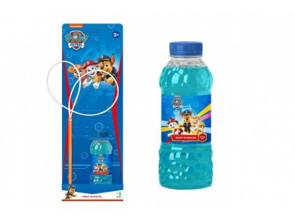 Bublifuk Tlapková patrola/Paw Patrol sada na tvorbu bublin + náplň 0,45L na kartě 15x42x12cm