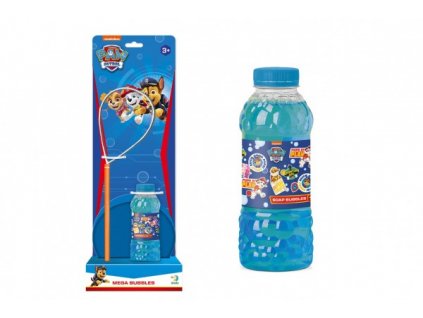 Bublifuk Tlapková patrola/Paw Patrol sada na tvorbu bublin + náplň 0,45L na kartě 15x42x12cm