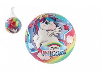 Míč Malý jednorožec/Little unicorn nafouknutý 23cm v síťce