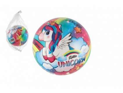 Míč Malý jednorožec/Little unicorn nafouknutý 14cm v síťce